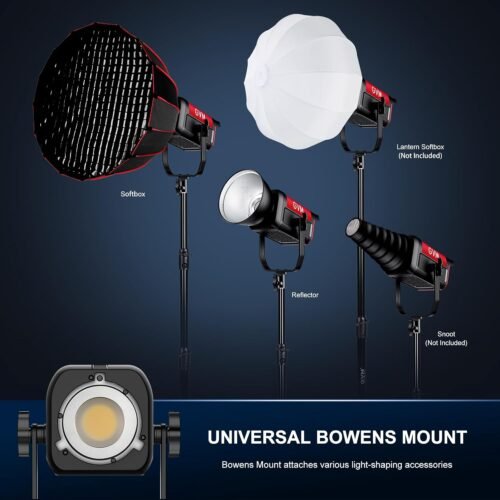 GVM 200W LED Video Light with Softbox, SD200B Photography Lighting Kit with Bluetooth Mesh Network/DMX Control, 2700K-6800K Studio Light Continuous Lighting Kit, 45400lux/1m, 12 Scene Effects - 이미지 7