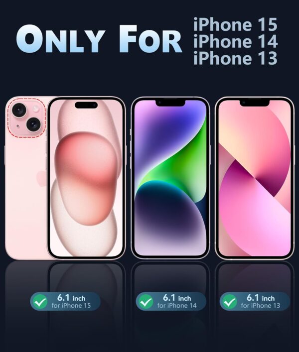 FNTCASE Military-Grade Pink iPhone 15 Cover: Slim, Shockproof & Translucent Design for Ultimate Toughness Across All Models! - Image 2