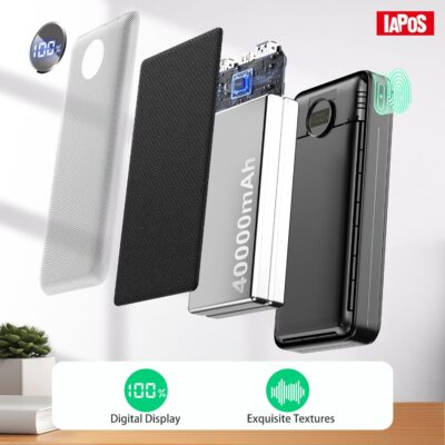 Portable Charger 40000mah Power Bank, USB-C (22.5W) Fast Charging Battery Pack Portable Phone Charger for iPhone 15/14/13 Series, Android Samsung Galaxy, for Travel Camping - Black - 이미지 5