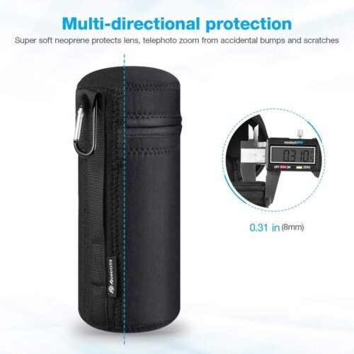 "Ultimate Neoprene Lens Protection: Powerextra's Versatile Zipper Pouch Set for DSLR Cameras" - 이미지 5