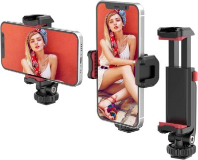 ULANZI Phone Tripod Mount ST-06S, New Universal Smartphone Mount Adapter with 2 Cold Shoe, 360° Rotates Adjustable Cell Phone Clip Clamp Holder, Compatible with iPhone, Samsung Galaxy and All Phones - 이미지 8