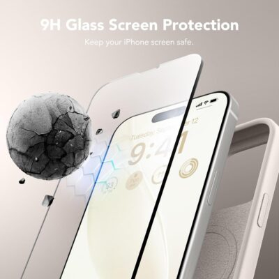 GONEZ for iPhone 14 Pro Max Case Silicone, Compatible with MagSafe, with Screen Protector + Camera Lens Protector, Liquid Silicone Shockproof Protective iPhone 14 ProMax Case 6.7", Stone - 이미지 6
