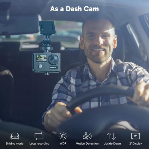 AKASO Brave 4 4K30fps 20MP WiFi Action Camera Ultra Hd with EIS 131ft Waterproof Camera Remote Control 5xZoom Underwater Camcorder with 2 Batteries and Bicycle Helmet Accessories Kit - 이미지 7