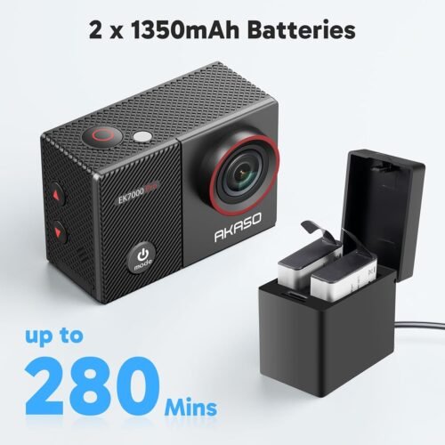 AKASO EK7000 Pro 4K30fps Action Camera with Touch Screen EIS 131ft Waterproof Underwater Camera Remote Control 5X Zoom with Helmet Accessories Kit (Standalone) - 이미지 7