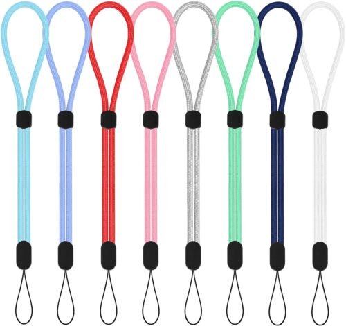 Wrist Strap Lanyard, 8 Pack Adjustable Wristlet Phone Lanyards for Keys, Cell Phone, Camera, USB Flash Drives, Flashlight, Keychain, ID Name Tag Badge(Mix Color)