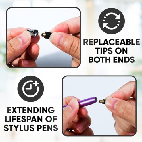 Stylus Pen for Touchscreen, 6 Pack Stylus Pen for iPad with High Precision & Sensitivity, Kurulo Universal Stylus Pen for Touch Screen, Stylus Pencil for Apple iPhone Android Tablet Samsung - 이미지 6