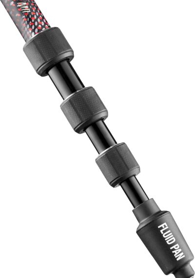 Manfrotto Element MII Video Aluminium Fluid Monopod, Slim and Lightweight, Loads up to 16kg, Foldable Fluid Base, 4 Sections, Twist Locks, for mirrorless and DSLR Cameras,Red - 이미지 7