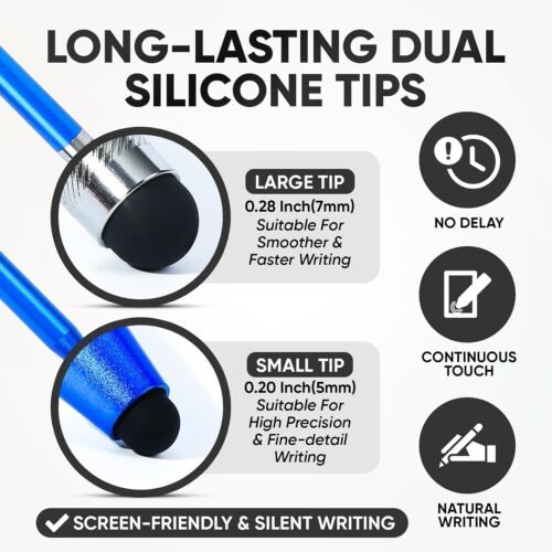 Stylus Pen for Touchscreen, 6 Pack Stylus Pen for iPad with High Precision & Sensitivity, Kurulo Universal Stylus Pen for Touch Screen, Stylus Pencil for Apple iPhone Android Tablet Samsung - 이미지 4