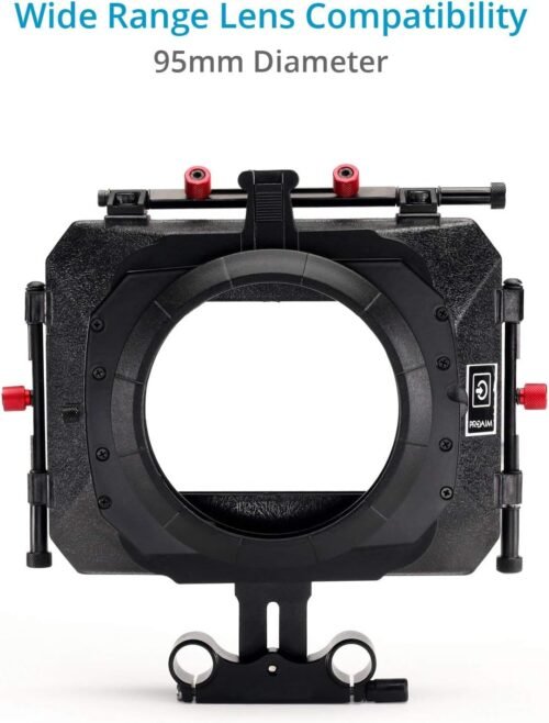 Power DSLR Camera Cage with MB-600 Matte Box Combo Kit. 4x4 Filter Holders, Lenses up to 95mm Diameter, Supports 15mm Rods. for DSLR/DSLM Handheld Camera. (FC-CTH-01) - 이미지 8