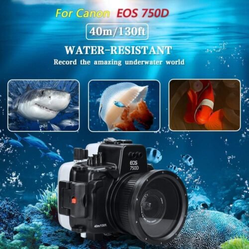 Seafrogs for Canon EOS 750D 18-55MM 130ft/40m Underwater Camera Housing Waterproof Case - 이미지 2