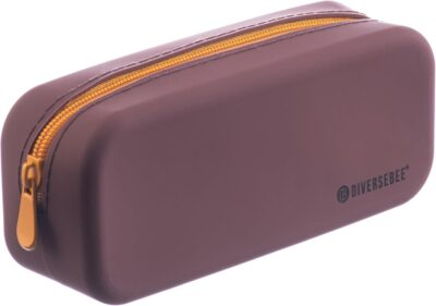 DIVERSEBEE Soft Silicone Pencil Case, Aesthetic Pencil Pouch with Zipper, Cute Pen Bag for School, Bible Journaling Supplies and Accessories, Pencil Organizer (Grape)
