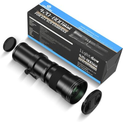 EF/EF-S 420-800mm F/8.3 Telephoto Zoom Lens - Manual DSLR Cameras Lenses+ T-Mount for Canon EOS Rebel T8i/T7i/T7/T6s/T6i/T6/T5i/T5/T4i/T3i/T3/T2i/T1i/250D/750D/760D/1200D/1300D/2000D/4000D/6D/5D - 이미지 7