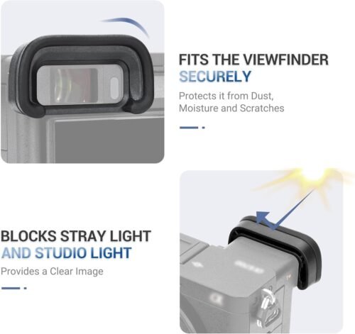 A6700 Eyecup,FDA-EP20 Eyecup,2 Pack Soft Silicone Camera Viewfinder Eyepiece Eye Cup for Sony A6700,Replace Sony FDA-EP20 Eyecup - 이미지 2