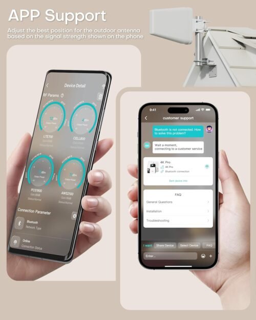 Cell Phone Booster for Home Office, Cover 8000 sq ft with 2 Indoor Antennas for All US Carriers, Cell Phone Signal Booster for Destination RV 4G 5G LTE Verizon AT&T T-Mobile APP Support FCC - 이미지 7