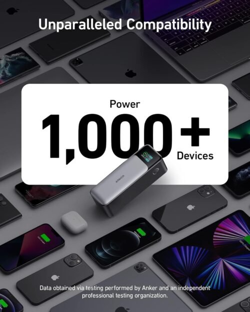 Anker 737 Power Bank, 24,000mAh 3-Port Laptop Portable Charger with 140W Fast Charging, Smart Display, for Outdoor Work, Compatible with iPhone 16/15/14 Series, Vision Pro, Samsung, MacBook, and More - 이미지 6