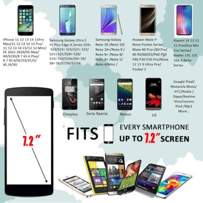 Phone Holder for Running Armband Cell Phone Holder iPhone 16 15 14 13 12 11 Pro Max Xs 16e Xr X Plus Galaxy Ultra S25 Note Carrier Bag,Gym Workout Exercise Sports Arm Bands Sleeve Pouch Black - 이미지 4