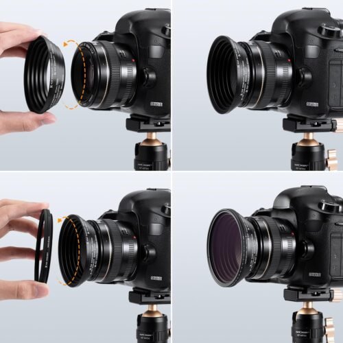 K&F Concept 18 Pieces Filter Ring Adapter Set, Camera Lens Filter Metal Stepping Rings Kit (Includes 9pcs Step Up Ring Set + 9pcs Step Down Ring Set) Black - 이미지 7
