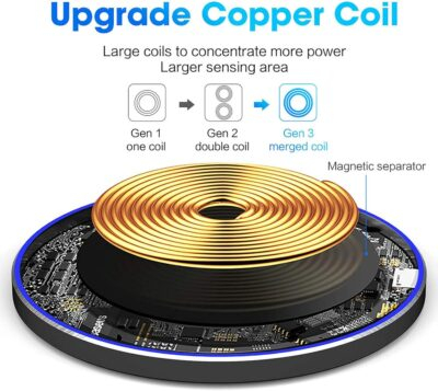 Fast Wireless Charger,20W Max Wireless Charging Pad Compatible with iPhone 16/16 Pro/15/14/13/12/SE/11/XS Max/XR,AirPods;FDGAO Wireless Charge Mat for Samsung Galaxy S25/S24/Note,Pixel/LG G8 - 이미지 6