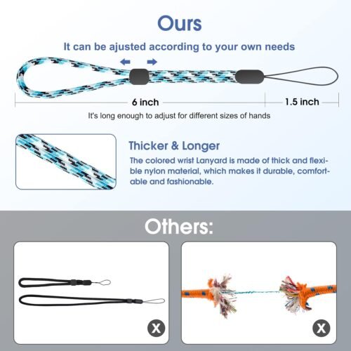 Hand Wrist Strap Lanyard, Adjustable Nylon Colorful for Mobile Phone, Camara, USB Flash Drive, ID Name Tag Badge - 이미지 5