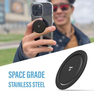 Tango Ultra Thin Grip for MagSafe: One Hand Pop, Stand, 10x Expandable, Space Grade Steel, Removable for Wireless Charging. Half The Thickness, Twice The Pop and More Bling Than A Ring. - 이미지 4
