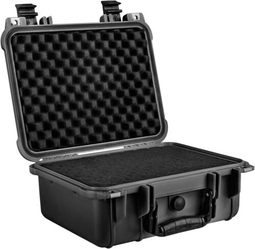 Eylar 13" Protective Hard Camera Case, IP67 Waterproof & Shockproof for Gear, Audio & Video Equipment, Drones, and Tools with Customizable Foam, TSA Approved, 13.37 Inch x 11.62 Inch x 6 Inch (Black) - 이미지 3
