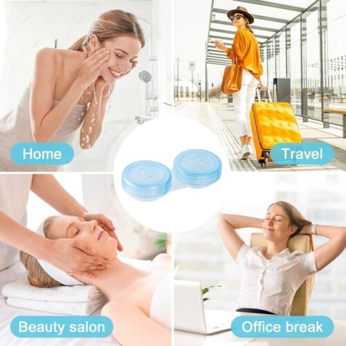 50 Pack Contact Lens Cases, Transparent Contact Cases Bulk in 5 colors, Cute Contact Lenses Case Leak-proof, Eye Contact Case for Home and Travel - 이미지 6
