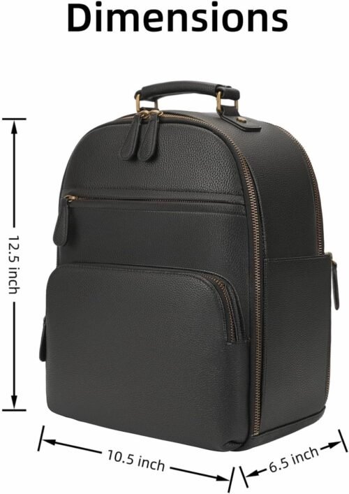 Camera Backpack Classic PU Leather for DSLR, Professional Camera Bag for Photographers with 11 Inch Pad/Tablet Compartment Small 10L Black - 이미지 8
