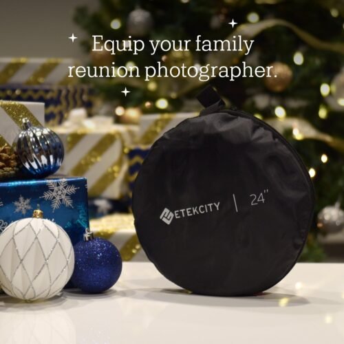 Etekcity 24" (60cm) 5-in-1 Photography Reflector, Multi-Disc Light Reflectors for Photography, Collapsible with Bag - Translucent, Silver, Gold, White and Black - 이미지 3