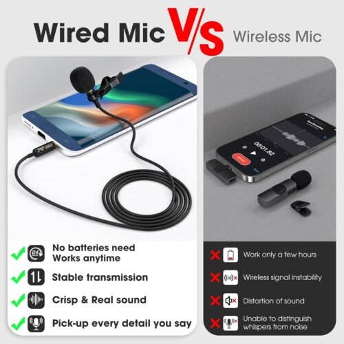PoP voice Professional Lavalier Lapel Microphone Omnidirectional Condenser Mic for iPhone Android Smartphone,Recording Mic for Youtube,Interview,Video - 이미지 3