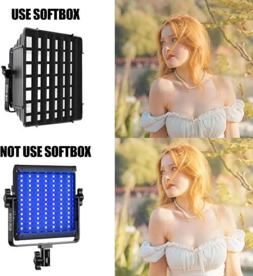 GVM 800D RGB Photography Lighting Kits with 3 Softboxes, 3 Packs Studio Lights with Bluetooth Control, YouTube Video Light with Upgrade18 Lighting Scenes, led Panel Lights for Video Recording - 이미지 6
