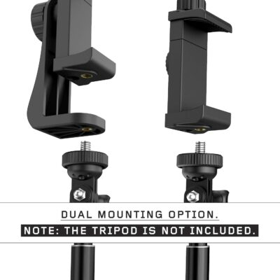 Universal Phone Tripod Mount Adapter with Ｗireless Camera Remote , Cell Phone Holder with Adjustable Clamp for Selfie Stick Monopod Compatible with iPhone, Samsung and so on , Wrist Strap Included - 이미지 8