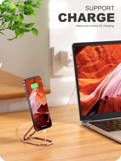 A-LuGei 𝗙𝗼𝗹𝗱𝗮𝗯𝗹𝗲 & 𝗔𝗱𝗷𝘂𝘀𝘁𝗮𝗯𝗹𝗲 Phone Ring Holder Finger Kickstand, Cell Phone Holder for Hand, Phone Stand for Back of Phone Case, Magnetic iPhone Ring Holder Phone Grip for Desk - 이미지 7