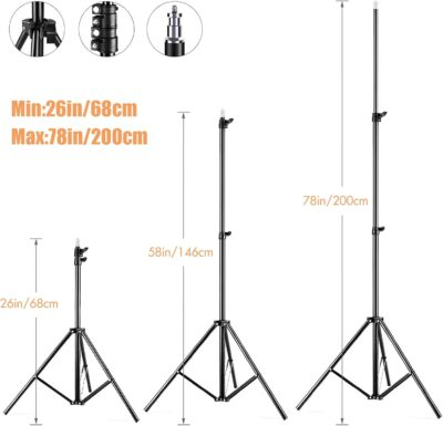 Andoer Softbox Photography Lighting Kit Professional Studio Equipment with 20"x28" Softbox, 2800-5700K 85W Bi-Color Temperature Bulb with Remote, Light Stand, Boom Arm for Portrait Product Shooting - 이미지 3