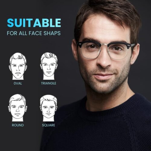 racico Computer Blue Light Blocking Glasses Blue Light Glasses Men Women, Anti Blu-Ray Clear Gaming Glasses Lenses - 이미지 5