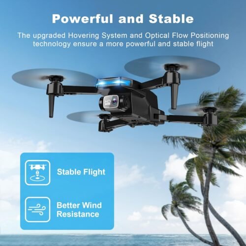 Drone with 1080P Camera - Foldable Remote Control Quadcopter with Voice Gesture Control, 3D Flip, One Key Start, Emergency Stop, 2 Batteries, Easier to use, Toy for Kids Adult Beginners - 이미지 4