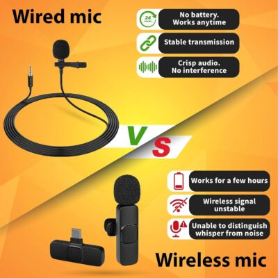 PowerDeWise Professional Grade 2 Lavalier Clip-On Microphones Set for Dual Interview - Double Lav Lapel Microphone - Use for iPhone Phone Camera - Blogging Video Recording Noise Cancelling 3.5mm Mic - 이미지 6