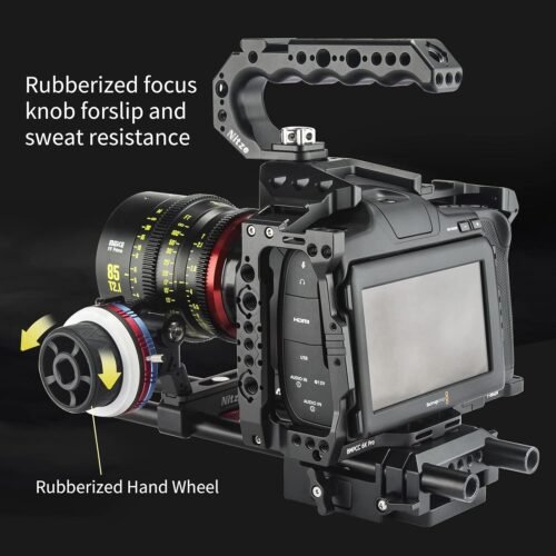 Nitze 15mm Follow Focus Kit with 3 Reversible Drive Gears, 3 Marking Disks, Gear Ring Belt and Crank, A/B Hard Stops and 360° Infinity Zoom Adjustable Dual Rod Cine Follow Focus - MF15D - 이미지 6