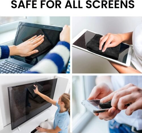 EVEO® Screen Cleaner Spray Kit (Streak-Free) TV Screen Cleaner for Smart TV, LCD, LED, OLED | Computer Screen Cleaner Spray and Wipe Microfiber Cloth for TV, Monitor, Laptop, iPad, Car & More - 1 Pack - 이미지 3