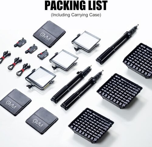GVM 800D RGB Photography Lighting Kits with 3 Softboxes, 3 Packs Studio Lights with Bluetooth Control, YouTube Video Light with Upgrade18 Lighting Scenes, led Panel Lights for Video Recording - 이미지 7