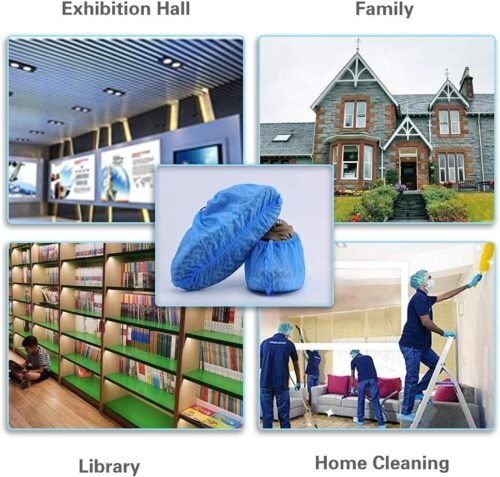 Shoe Covers Disposable 200 Pack (100 Pairs) | Non-Slip, Durable, Indoor | Protect Your Home, Floors and Shoes - 이미지 3