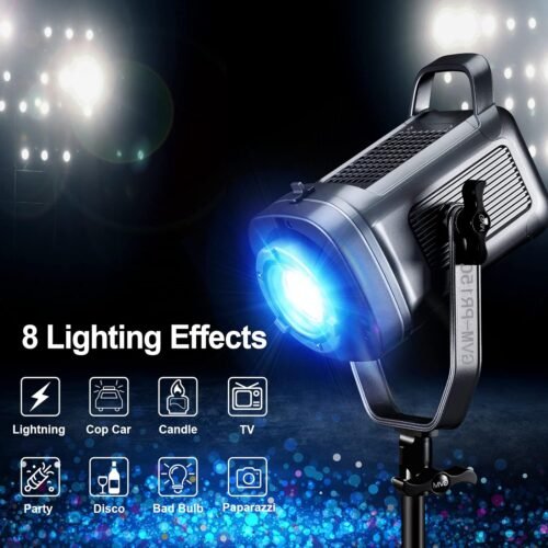 GVM 150W RGB Video Light Kit, 2700K~7500K Bi-Color LED Video Light Photography Studio Lighting Kit with Lantern Softbox & Stand, Continuous Output Lighting Kit with 8 Lighting Effects, CRI 97+ - 이미지 3