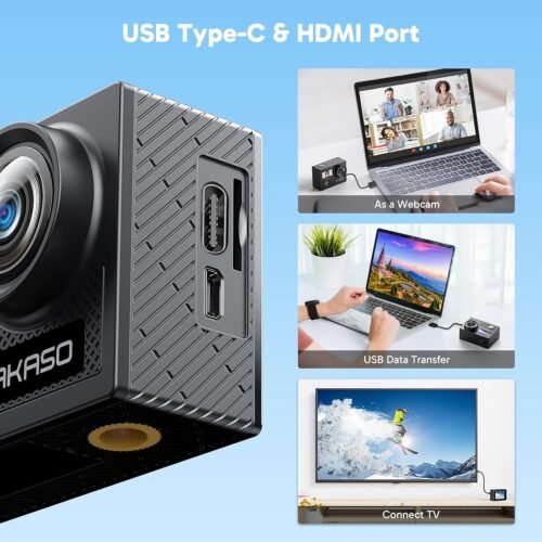 AKASO Brave 4 4K30fps 20MP WiFi Action Camera Ultra Hd with EIS 131ft Waterproof Camera Remote Control 5xZoom Underwater Camcorder with 2 Batteries and Bicycle Helmet Accessories Kit - 이미지 8