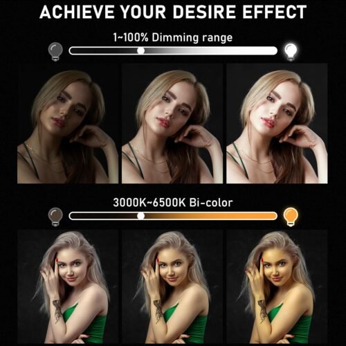 Hagibis 21 inch Ring Light with Stand Outer 55W 5600k Dimmable LED Light, Tripod Stand,and Phone Holder，Remote Controller,Carrying Bag ，CRI 97+ 2540lux, for Streaming Home Office Zoom Call Lighting - 이미지 2