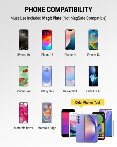 Scosche MAGDMB MagicMount Magnetic Phone Mount for Car, Dashboard Cell Phone Holder with 360° Adjustable Magnet Head, Universal Phone Stand for Car Compatible with iPhone, Samsung, and All Devices - 이미지 8
