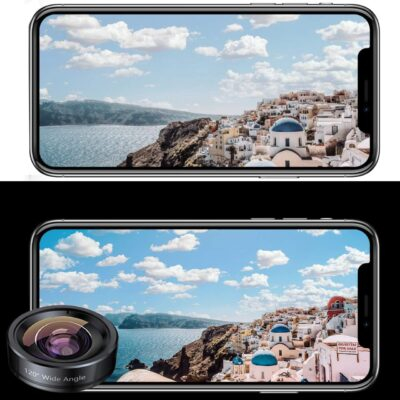 KEYWING Phone Camera Lens 3 in 1 Phone Lens Kit, 198 Fisheye Lens + 120 Super Wide-Angle Lens + 20x Macro Lens for iPhone Samsung Android Smartphone Black 3in1 - 이미지 3