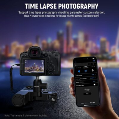 Neewer Motorized Camera Dolly Kit with App Control, Ultra Silent Motor, Compatible with iPhone Android Smartphone DSLR Camera, Max Load 6.6lb/3kg, DL200（for Smooth Floors and Desktops Only） - 이미지 5