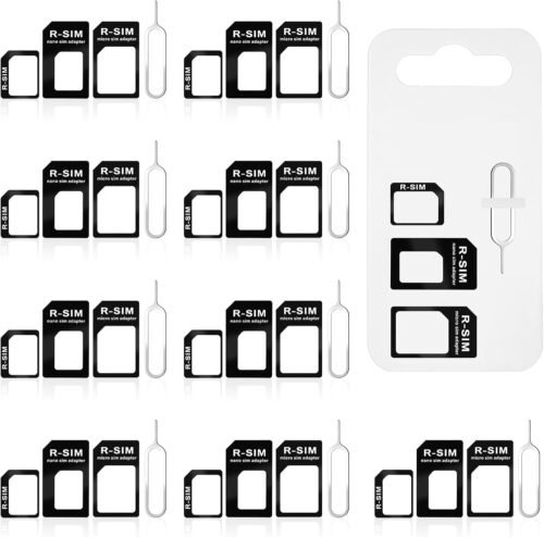 10 Pack Sim Card Adapter Kit, Sim Adapter 4 in 1 Micro Sim Card Adapter Standard Converter Kit with Sim Card Removal Tool and Steel Sim Tray for Smartphone Devices - 이미지 7