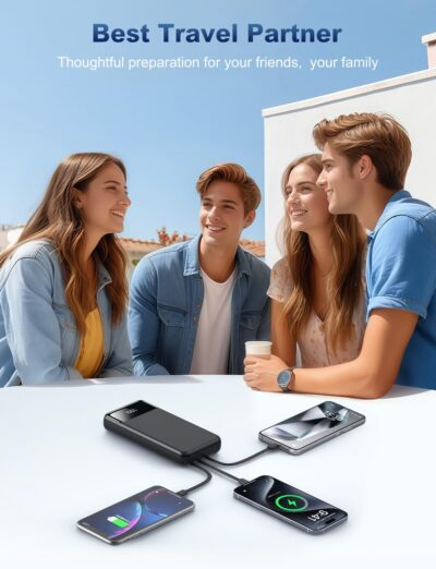 Portable Charger Power Bank 50000mAh Battery Pack, 22.5W Fast Charging PowerBank with Built in Cables,Travel Essential USB-C Portable Phone Charger for iPhone Samsung Pixel Android iPad - 이미지 5
