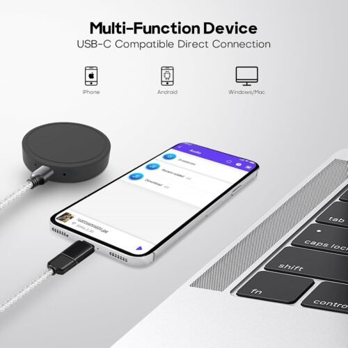 128G (1600 Hour) Magnetic Voice Activated Recorder - Nanezan Recording Device MP3 Records with 70 Hours Battery Time, USB-C Audio Recorder for Work, Lectures, Meetings, Interviews - 이미지 3