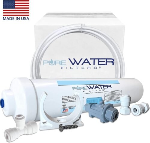 Inline Water Filter Kit for Ice Makers with 1/4" Tubing and a T-Connector - 이미지 2